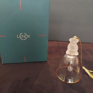 Vintage Lenox Crystal Teddy Bear Bell